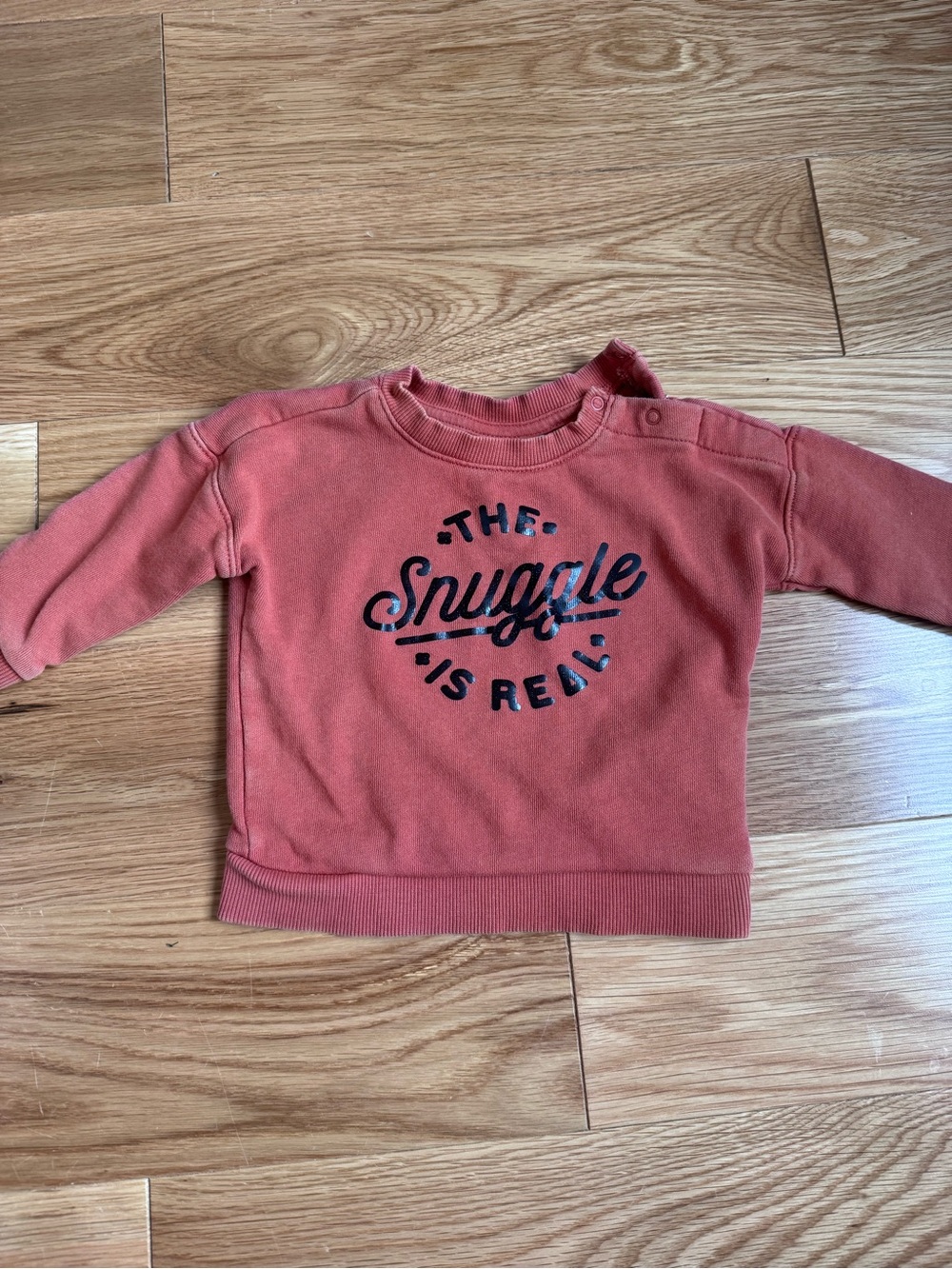 Cat & Jack Rust Red 'The Snuggle Is Real' Pullover Sweatshirt
